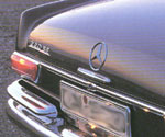 A Mercedes Benz 220SE Cabriolet rear end