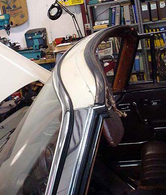 Mercedes Benz  W111 coupe to cabriolet conversion soft top header panel